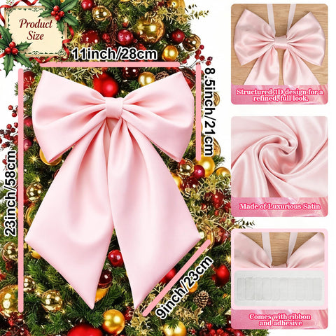 Froova satin bow decorating a Christmas tree for chic holiday look