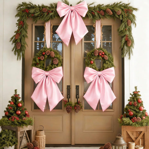 Froova oversized bow used as an elegant wall backdrop accent