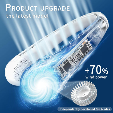FrSara Neck Fan with 4000mAh battery for long-lasting breeze