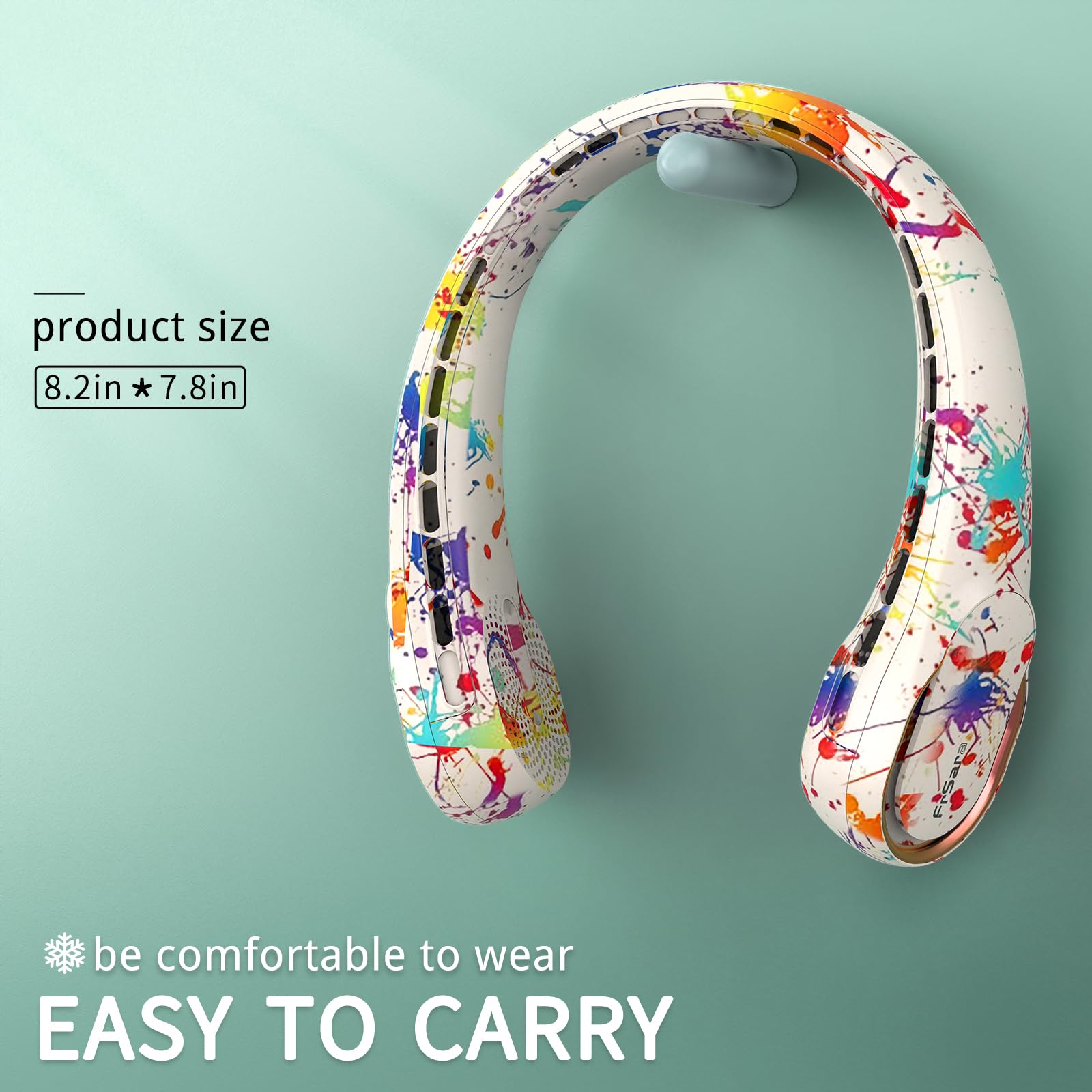 FrSara neck fan non-slip strap prevents shifting during wear