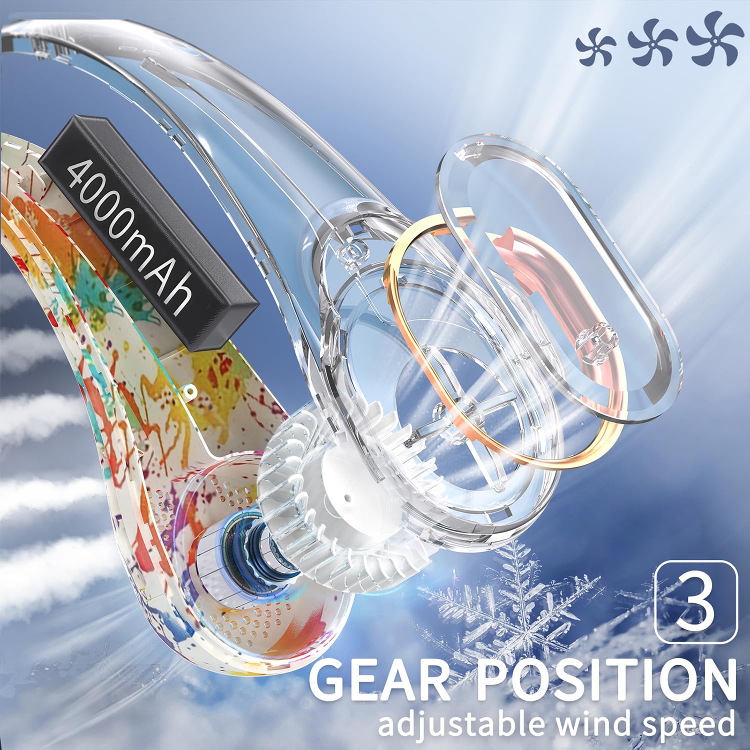 FrSara neck fan two-side airflow cools both sides evenly