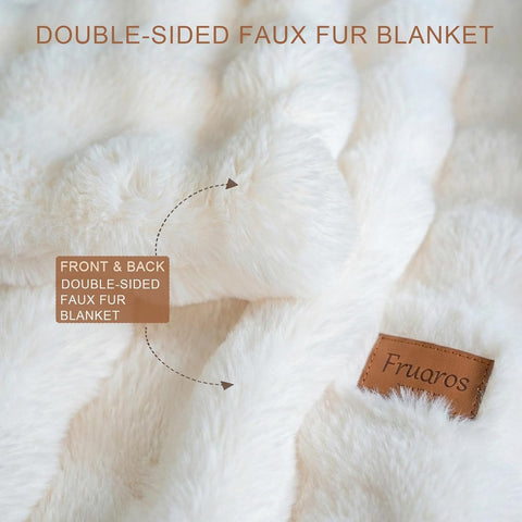 Fruaros blanket draped over bed for luxurious layering and relaxed evenings