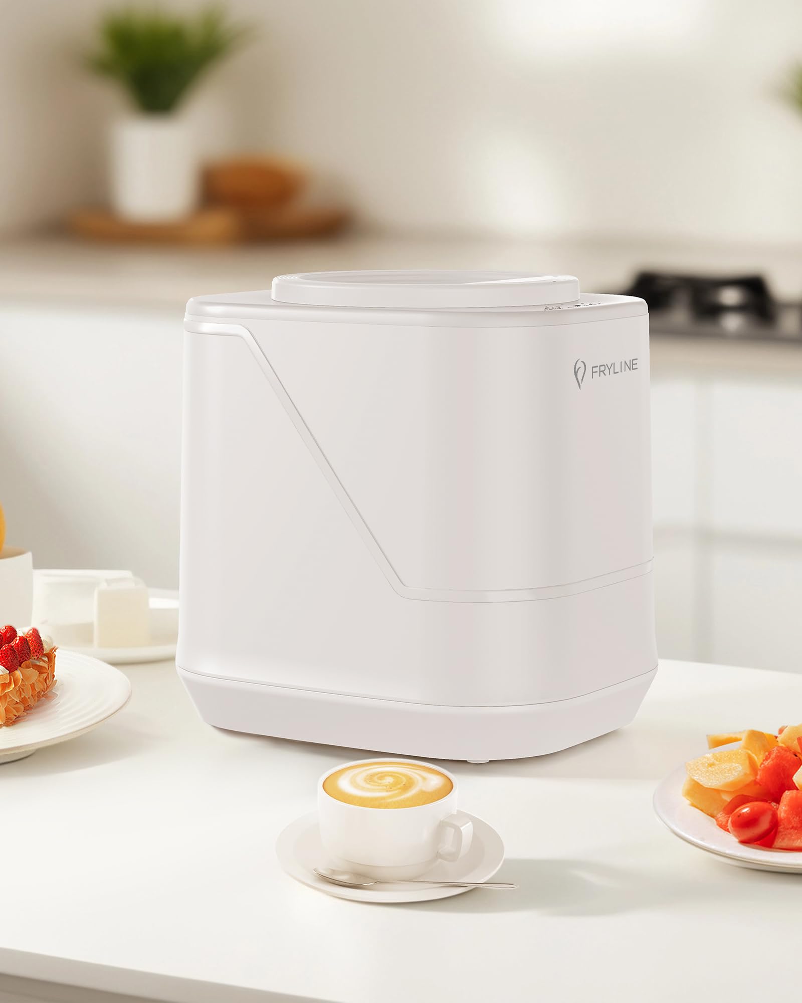 FRYLINE clean mode auto-cleans after meals.