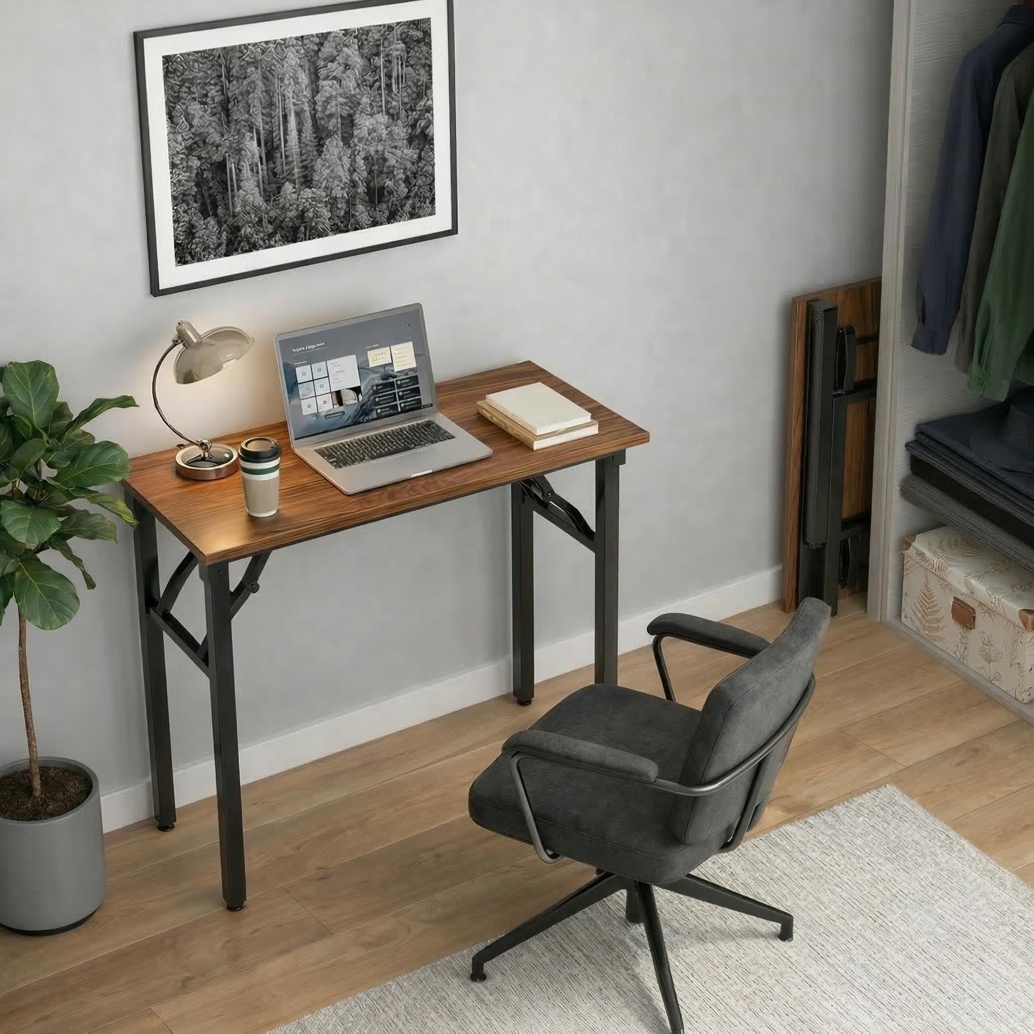 Frylr no-assembly desk setup for instant workstation.