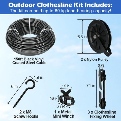 Fshihine nylon pulleys for smooth, quiet operation during daily laundry.