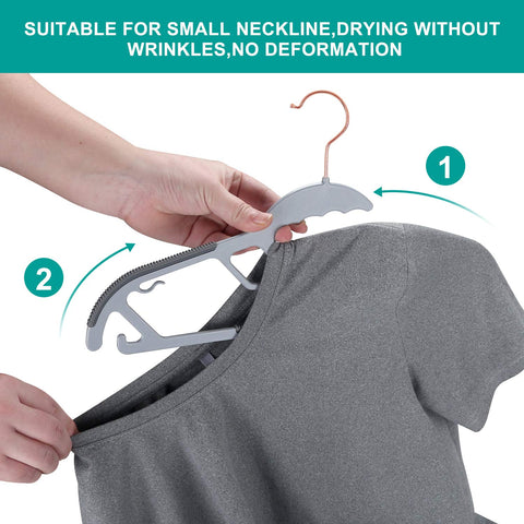 FSUTEG durable plastic hangers for coats without slipping.