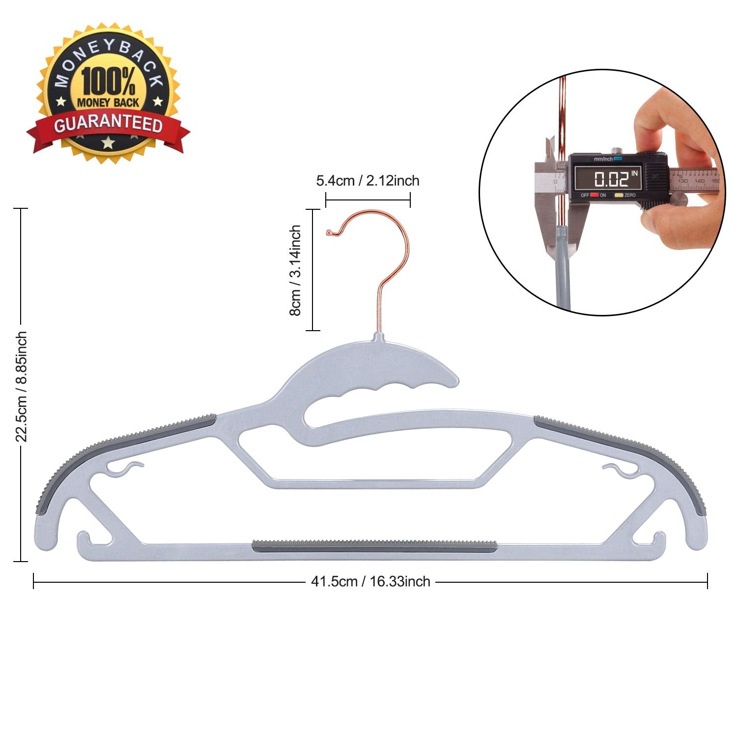 FSUTEG space-saving S-shaped hanger design helps maximize closet room.