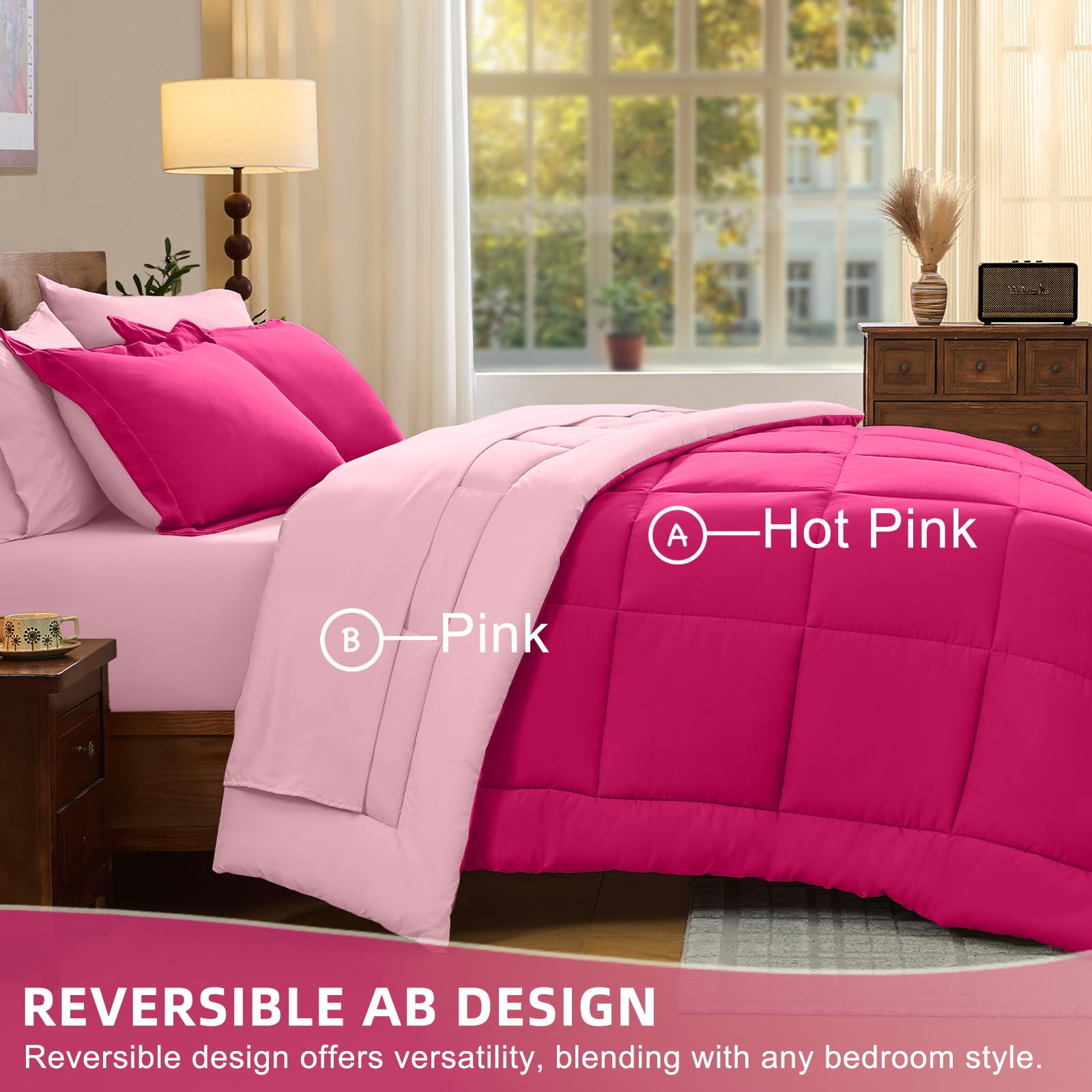 FUANNA deep-pocket fitted sheet up to 14 inches fits mattresses securely.
