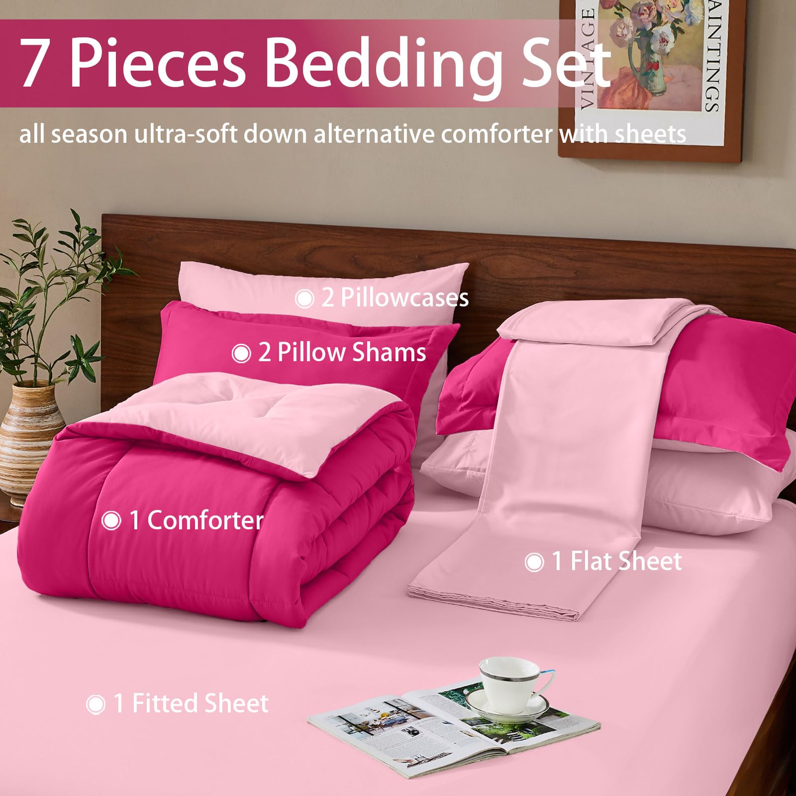 FUANNA envelope-closure pillowcases keep inserts neatly tucked for a tidy bed.