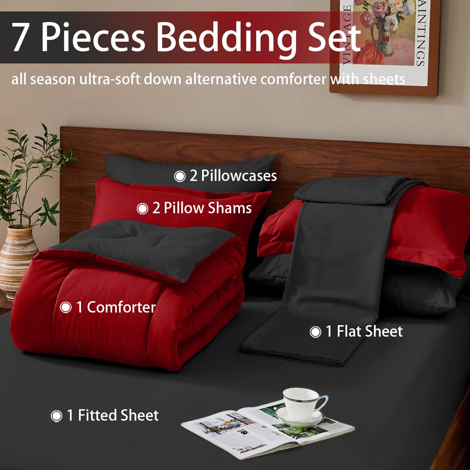 FUANNA envelope-closure pillowcases keep inserts neatly tucked.