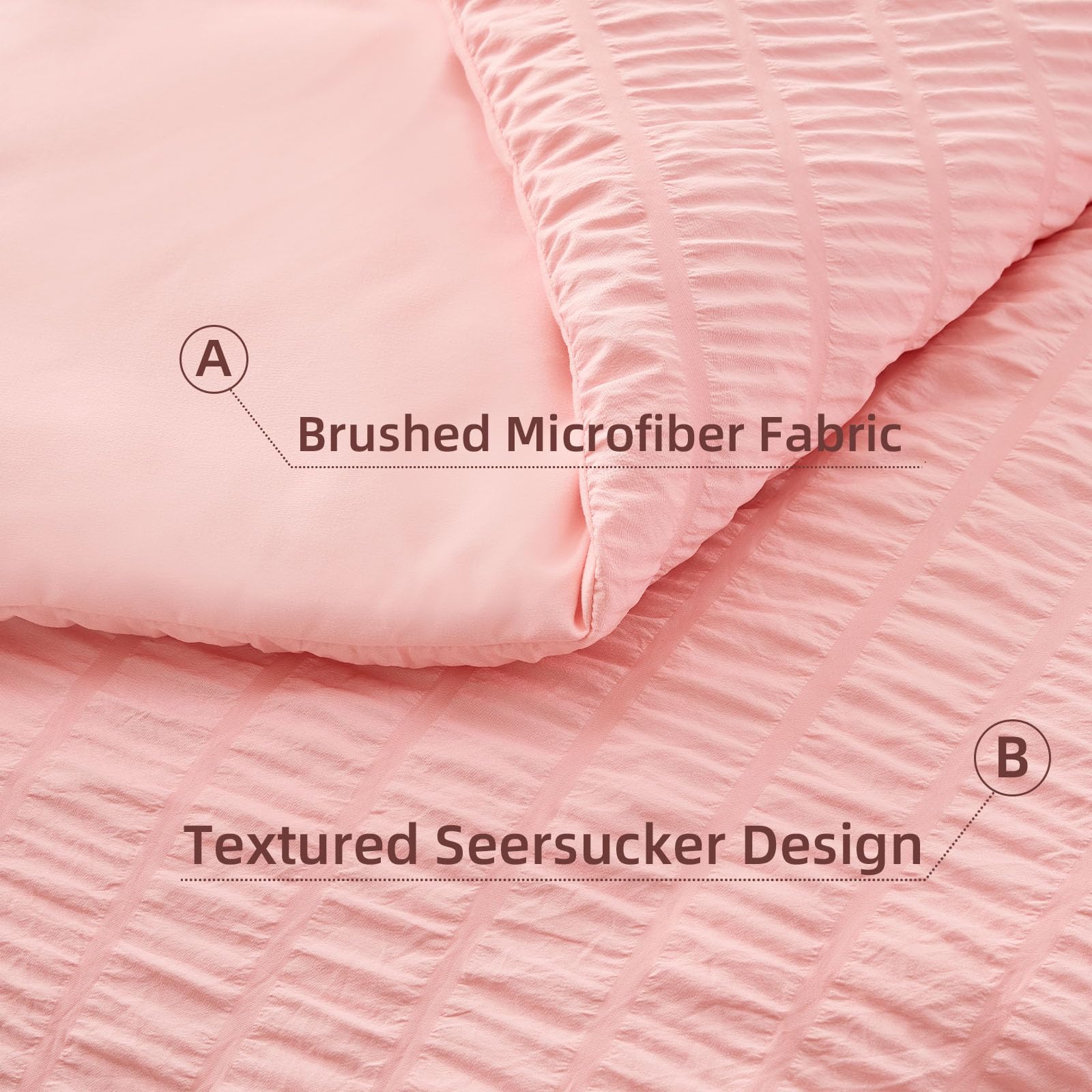 FUANNA pink full-size comforter set packaging vacuum bag ready to unbox