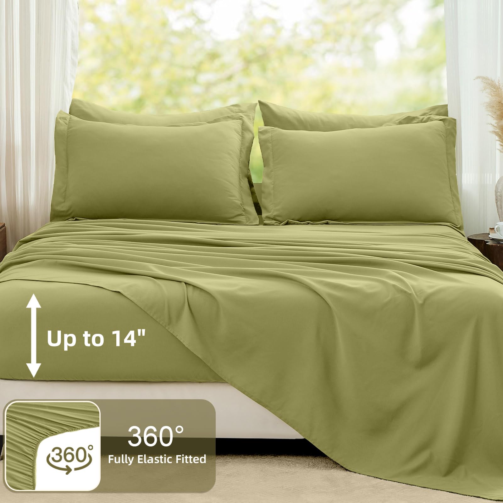 FUANNA fitted sheet on a queen mattress