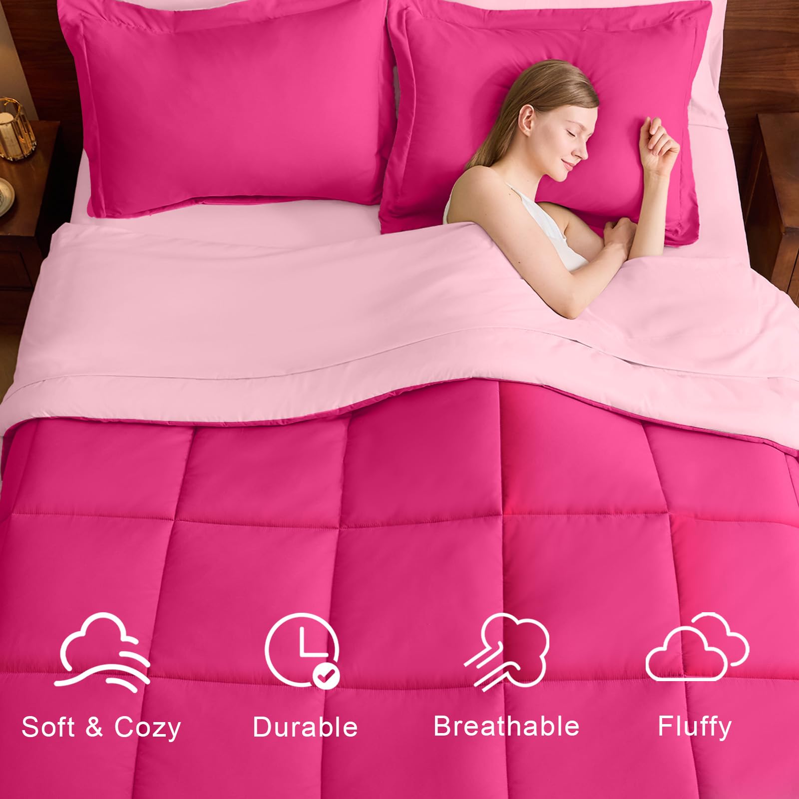 FUANNA microfiber texture close-up reveals ultra-soft feel for restful nights.