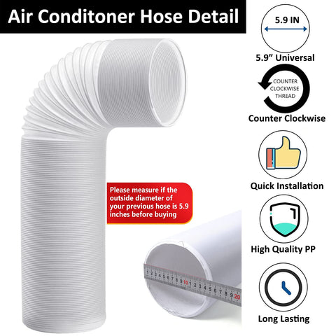 FUBININA 5.9-inch diameter exhaust hose for many vents.