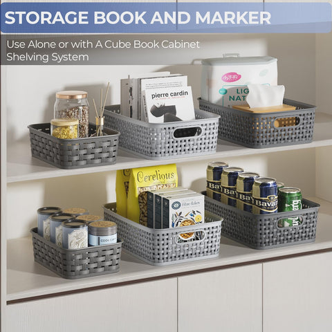 FUCDTEFC medium-size basket displayed on open shelf storage.