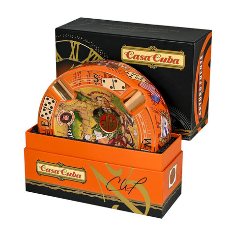 Fuente Arturo Casa Cuba ashtray in orange showing a refined ceramic finish and style