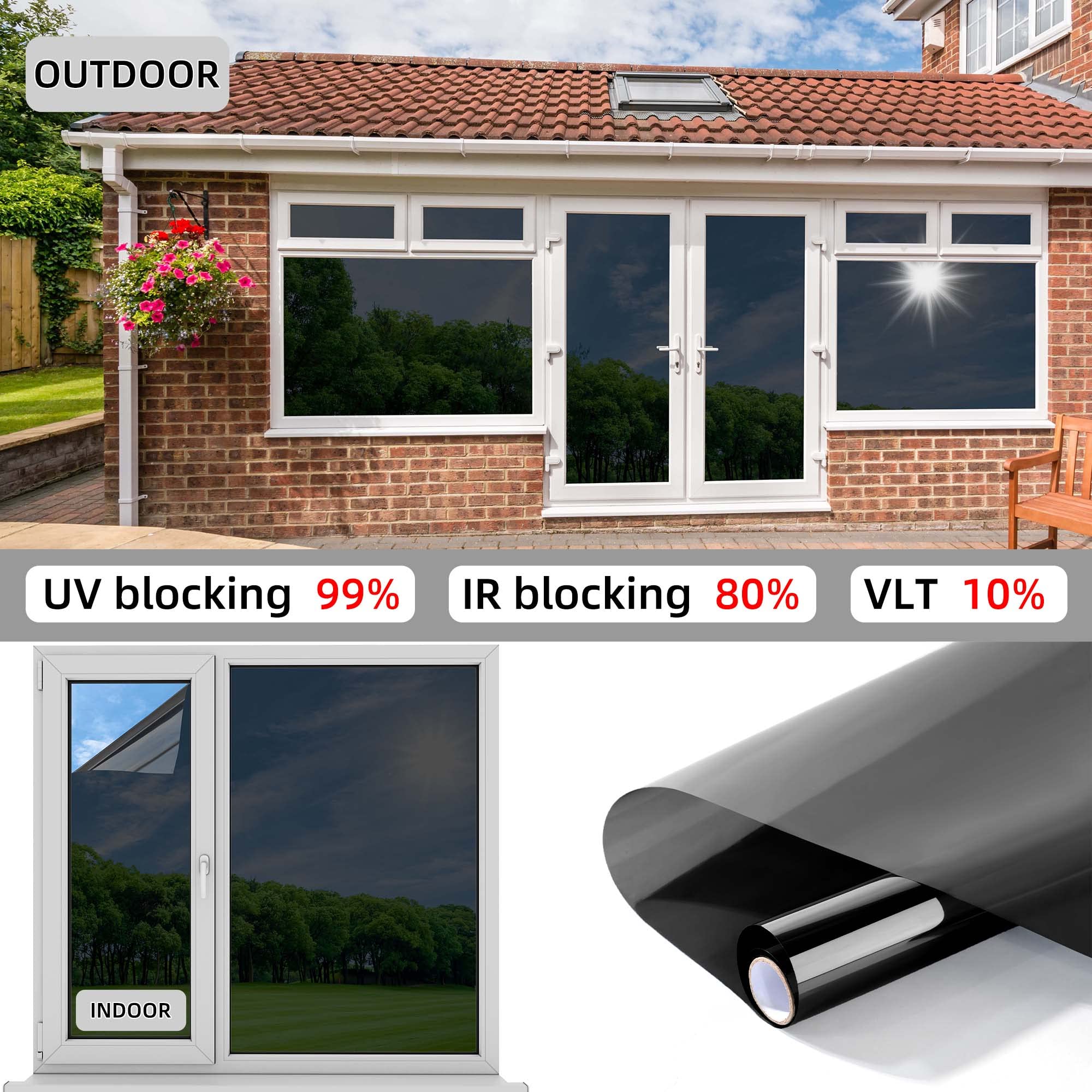 FuFin Window Film designed for smooth glass surfaces like windows and balcony doors.