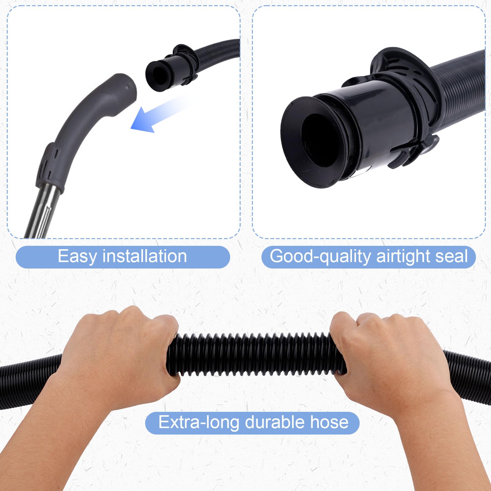 Fukaisu replacement hose fits Shark LA322 with durable PVC for long-lasting performance