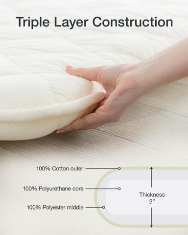FULI Futon with diamond quilting provides even support