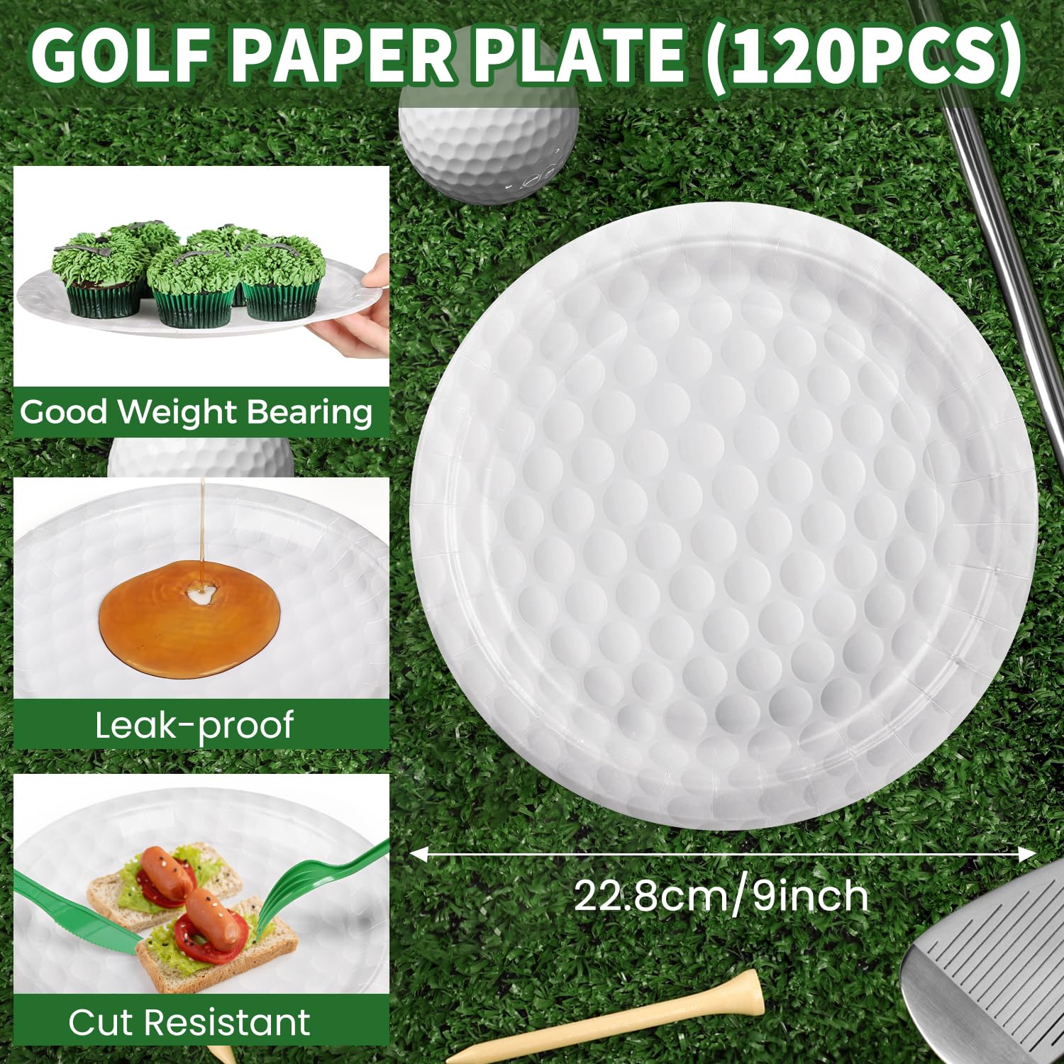 FULJOOY golf ball plates heavy-duty durability for serving