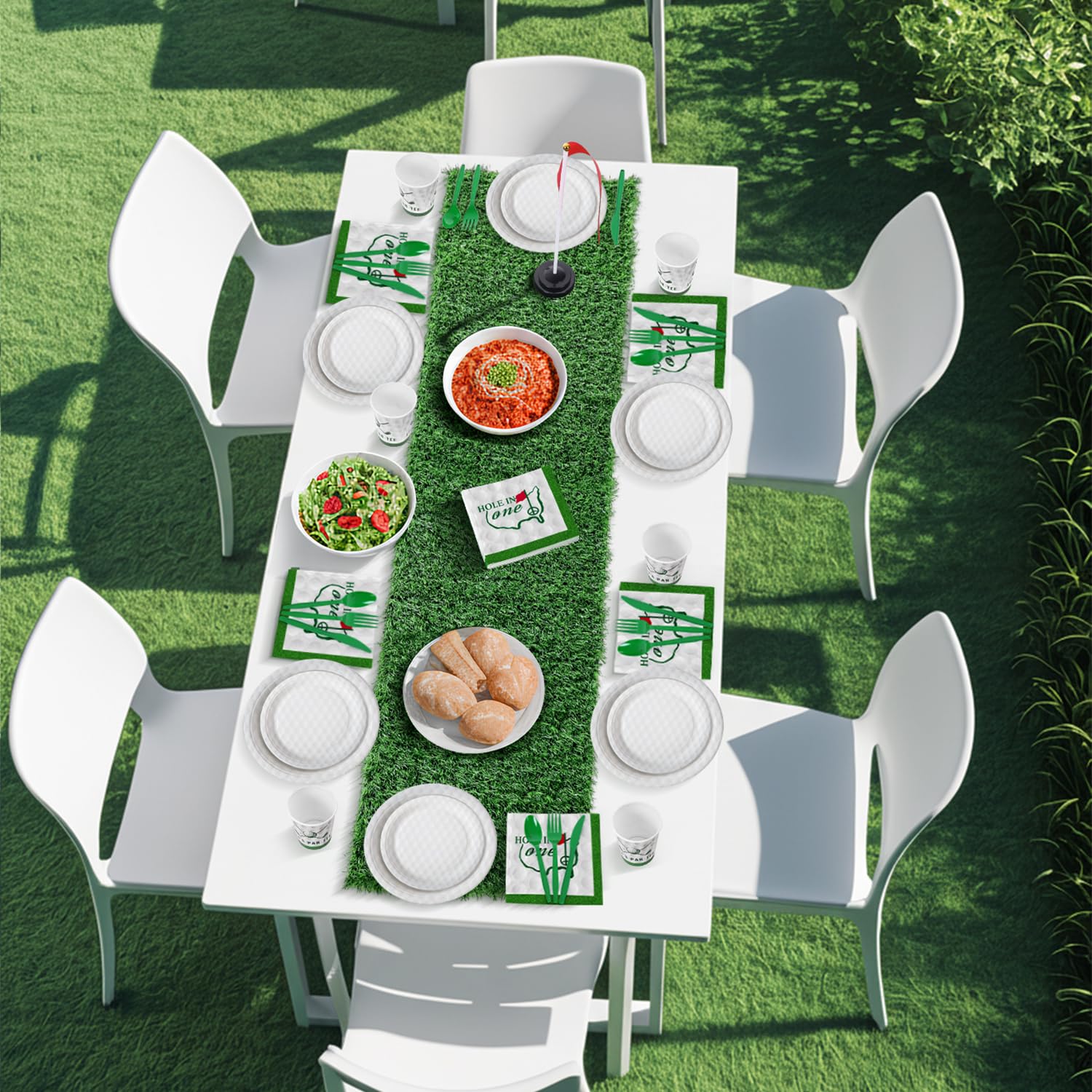 FULJOOY plastic cutlery 24 forks for casual golf meals