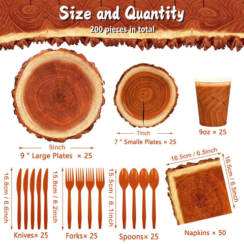 Fuljoooy wood slice plates 9-inch showcase bold grain for larger servings.