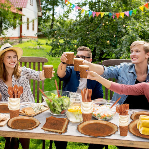 Fuljooy camping party decor enhances woodland themed events.