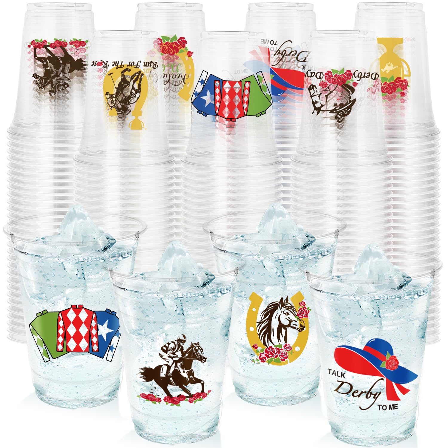 Fuljooy Derby cups 120-count set ready for festive Kentucky party hosting.