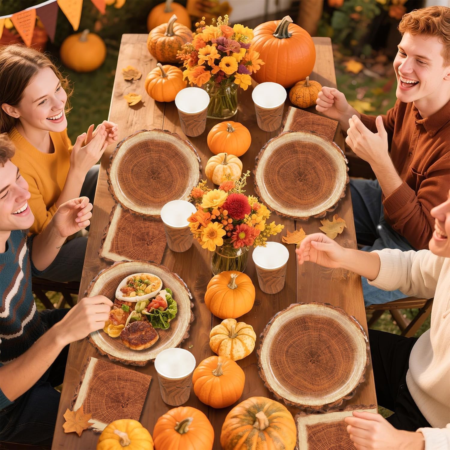 Fuljooy outdoor dining tableware simplifies party service.