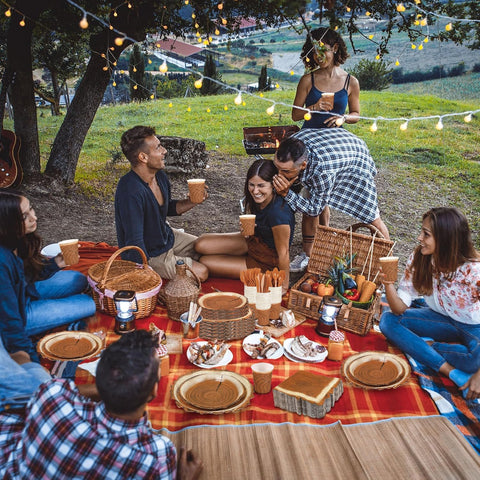 Fuljooy wood grain slice 9oz cup for sturdy outdoor drinks.