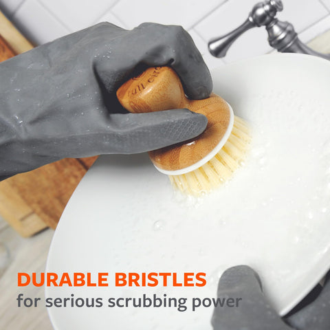 Full Circle ceramic base doubles as a stylish countertop soap dispenser.