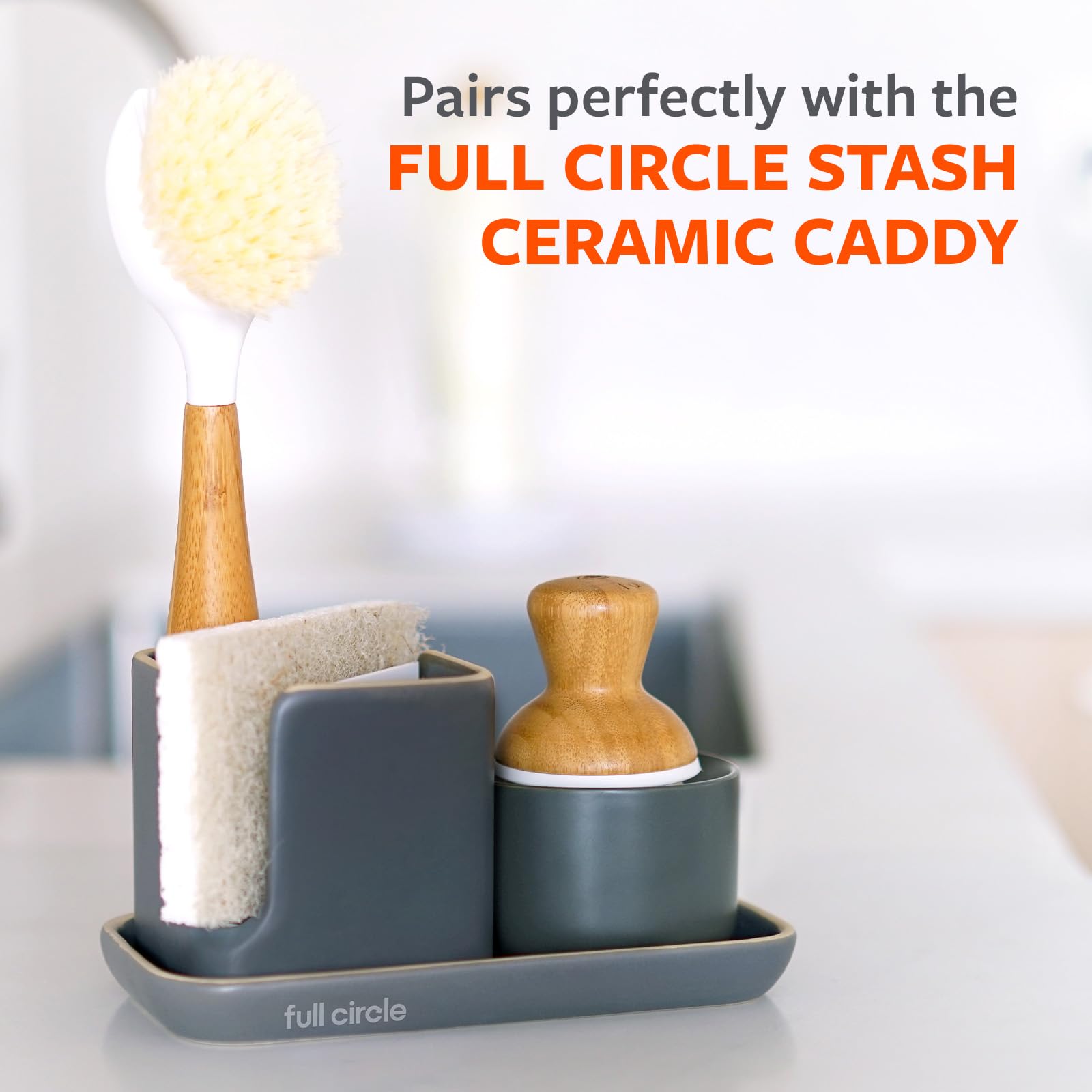Full Circle ceramic base is dishwasher-safe for quick cleanup.