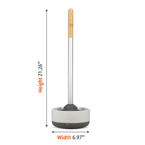Full Circle Royal Plunge sleek metal body with non-slip ceramic base for a clean look