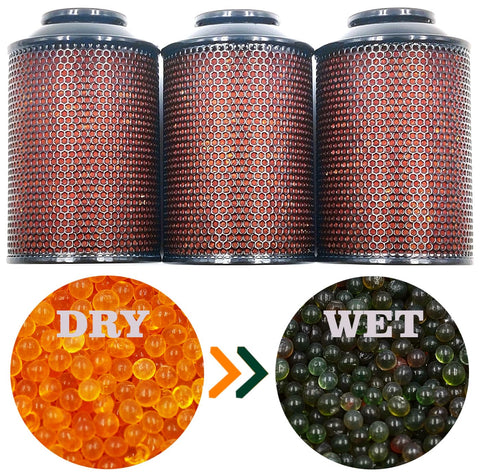 FULLBOW silica gel beads close-up showing reusable desiccant for moisture control.