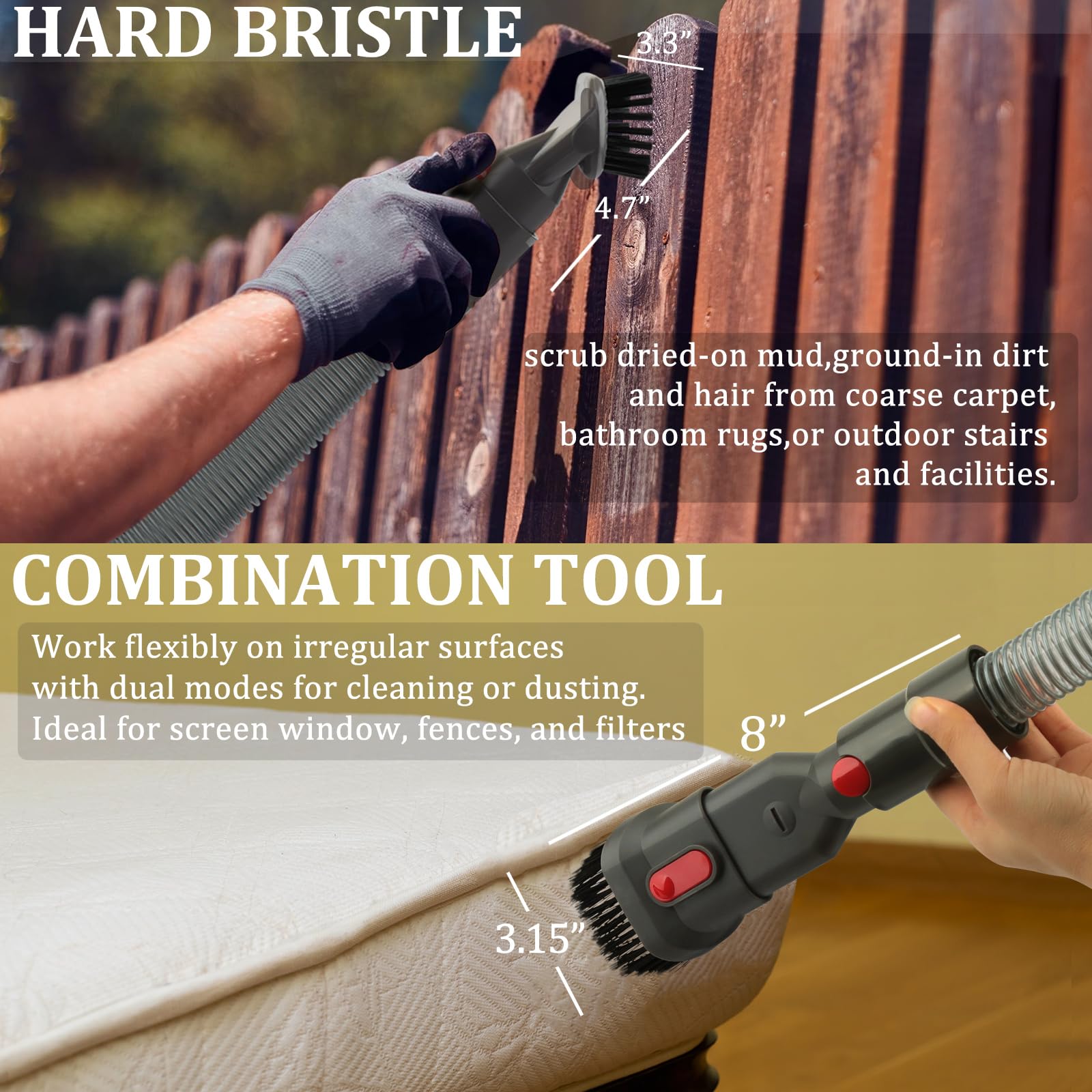 Fullclean crevice tool for tight gaps and edges