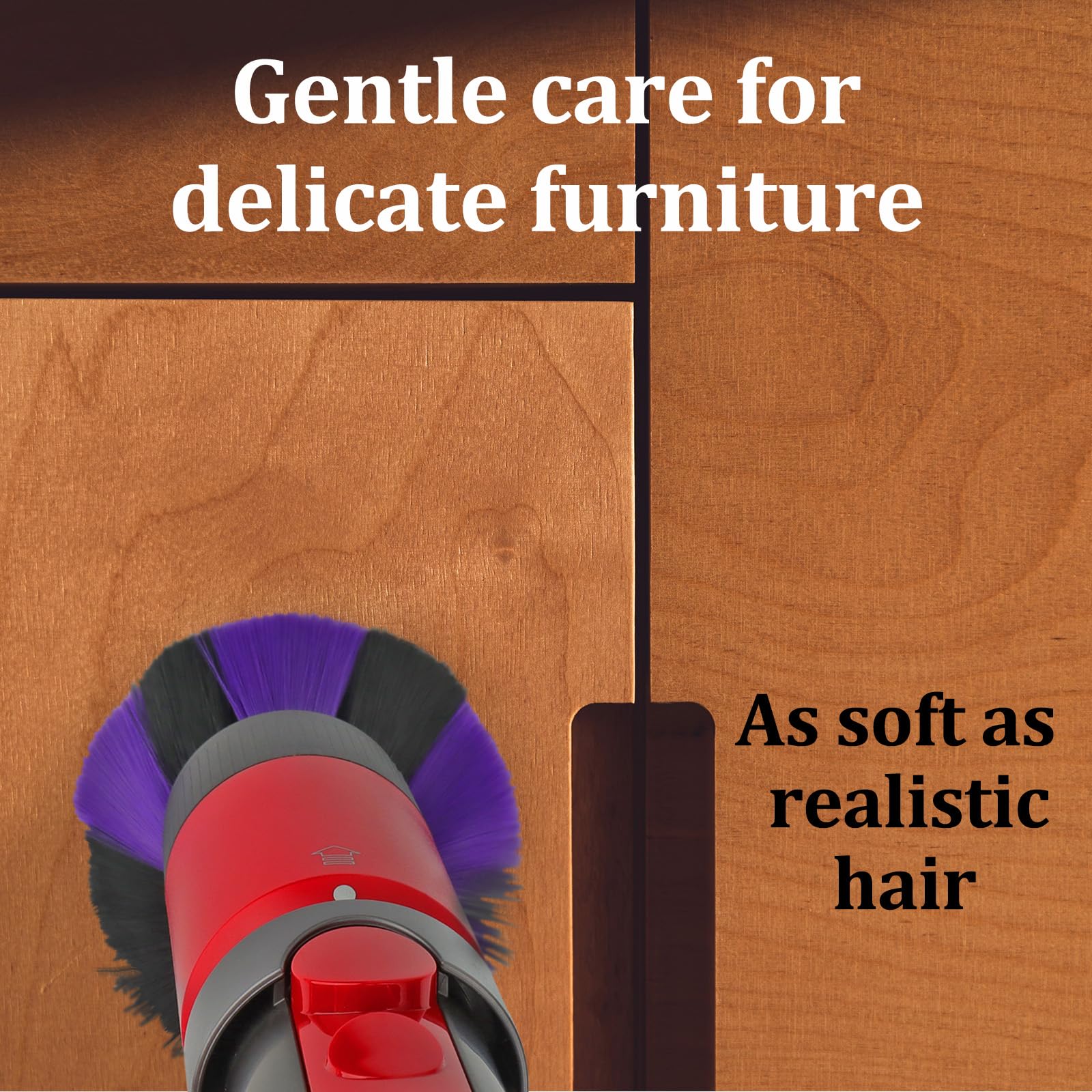 Fullclean soft bristle brush gentle cleaning on delicate surfaces.