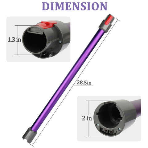 Fullclean wand supports multiple attachments for versatile vacuuming tasks.