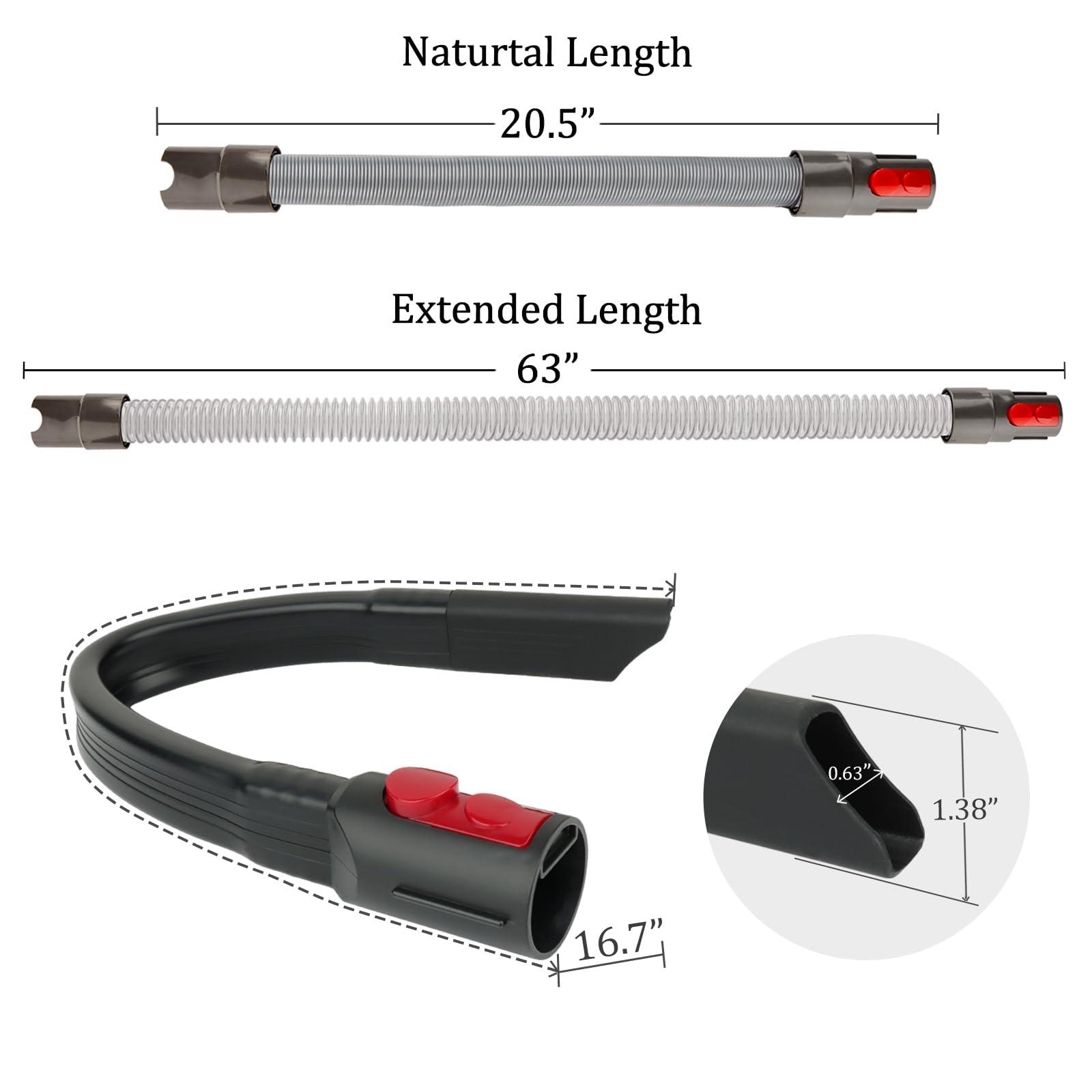 Fullclean hose connector: secure fit on Dyson handheld models.