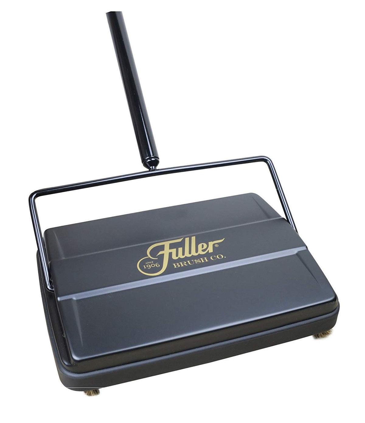 Fuller Brush 17027 sweeper clears crumbs on hardwood efficiently.