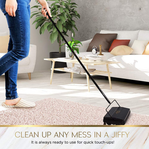 Close-up of dirt and crumbs attracted by Fuller Brush 17033 electrostatic cleaner