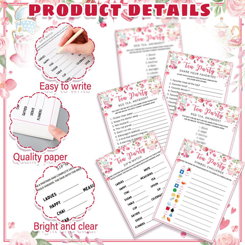 Fullhawl 5x7 inch cards deliver sturdy, premium tea party fun.