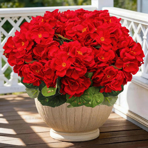 FULLMUSIC geranium outdoor 8pcs red for year-round curb appeal.