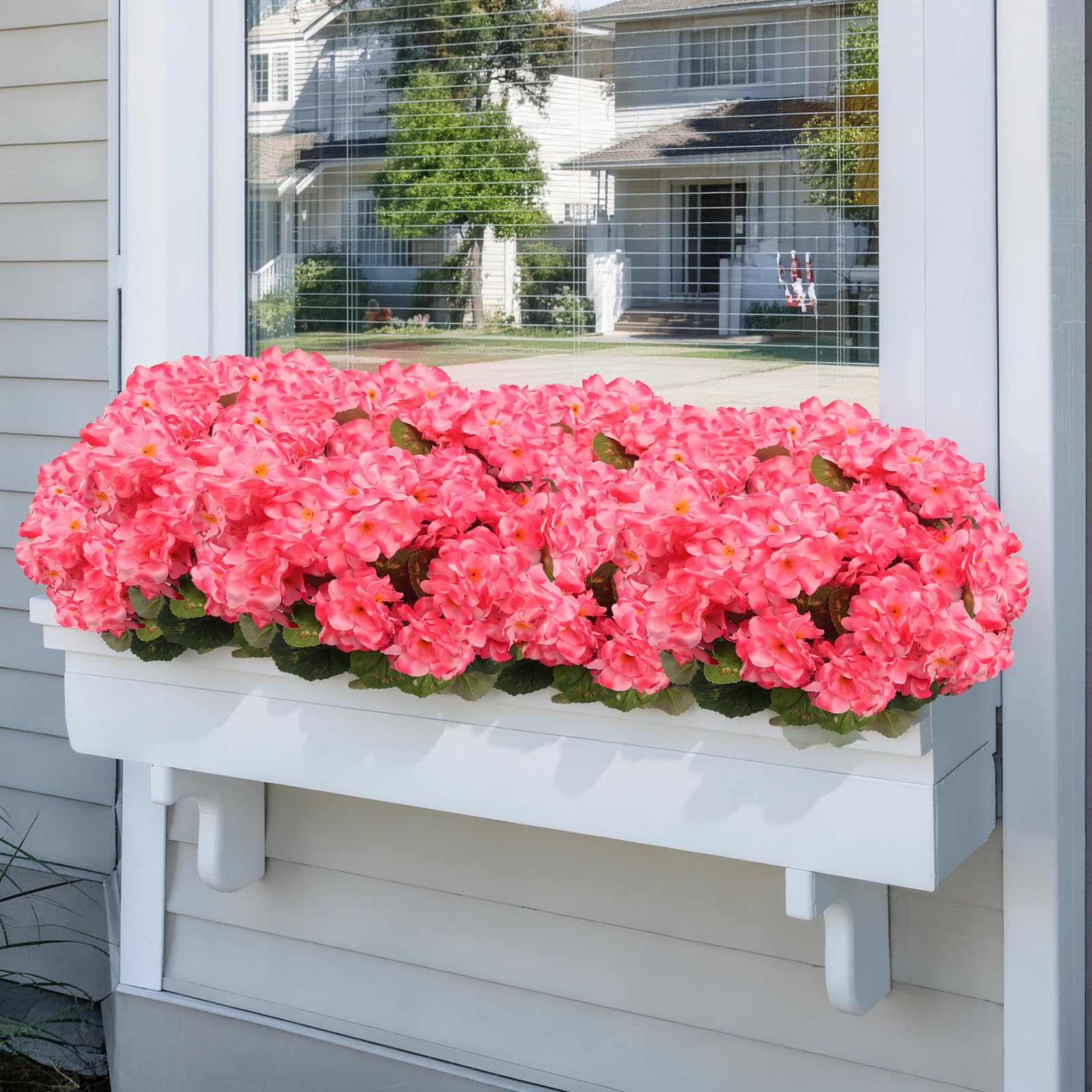 FULLMUSIC geranium detail petals realism ideal for indoor centerpieces.