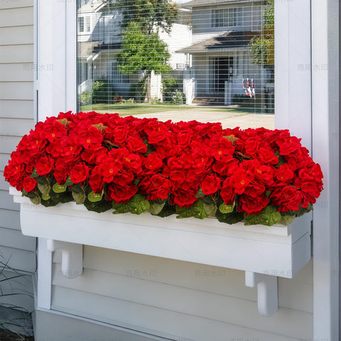 FULLMUSIC geranium silk petals close-up shows lifelike detail and durability.