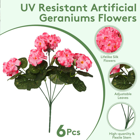 FULLMUSIC geranium vase-ready arrangement for instant outdoor or indoor styling.