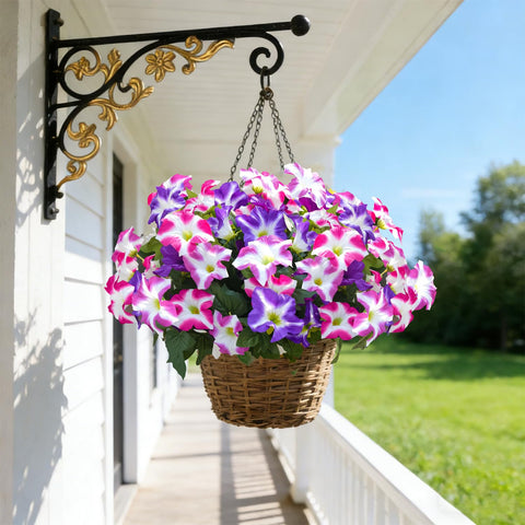 FullMUSIC Morning glory wreath decor adds seasonal charm with lasting color.