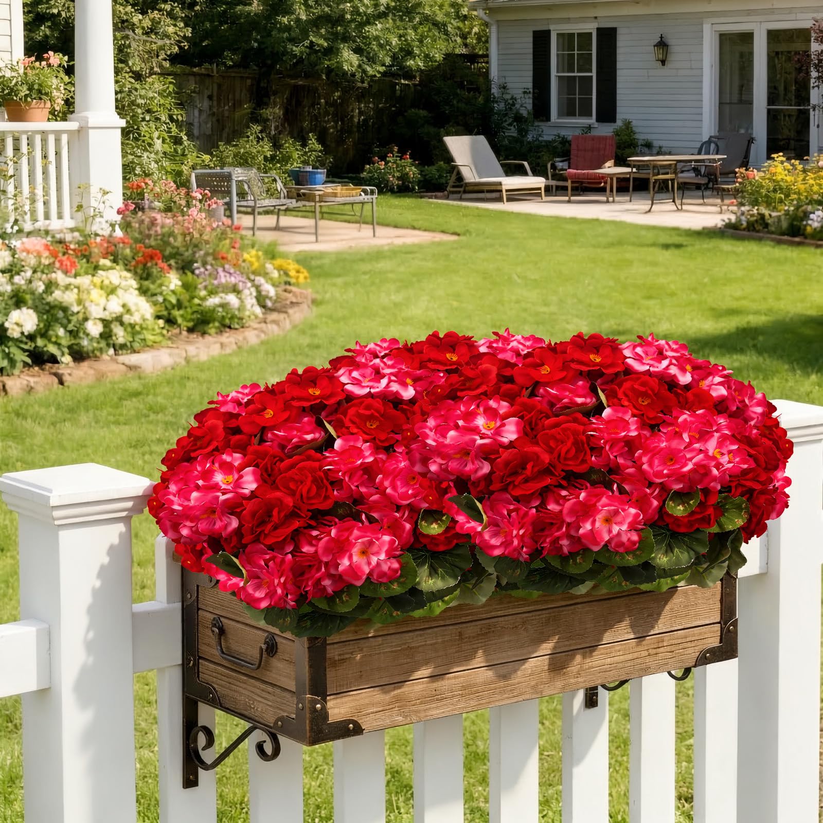 FULLMUSIC versatile decor geranium stems bendable for custom arrangements