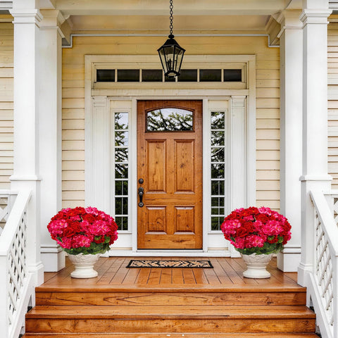 FULLMUSIC weatherproof outdoor geranium adds resilient color to porches