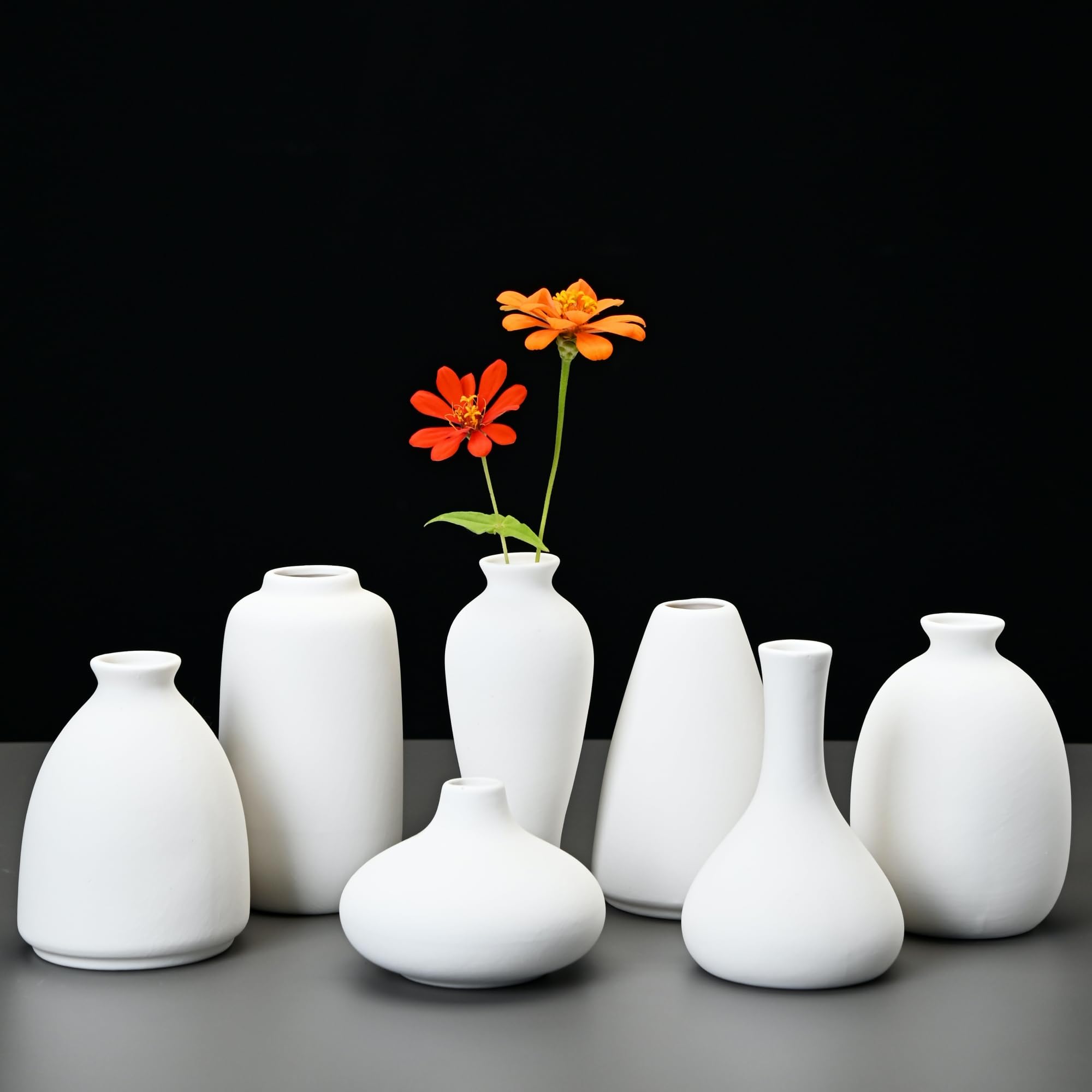 Fulloog bud vase white wedding-ready style complements wedding decor.