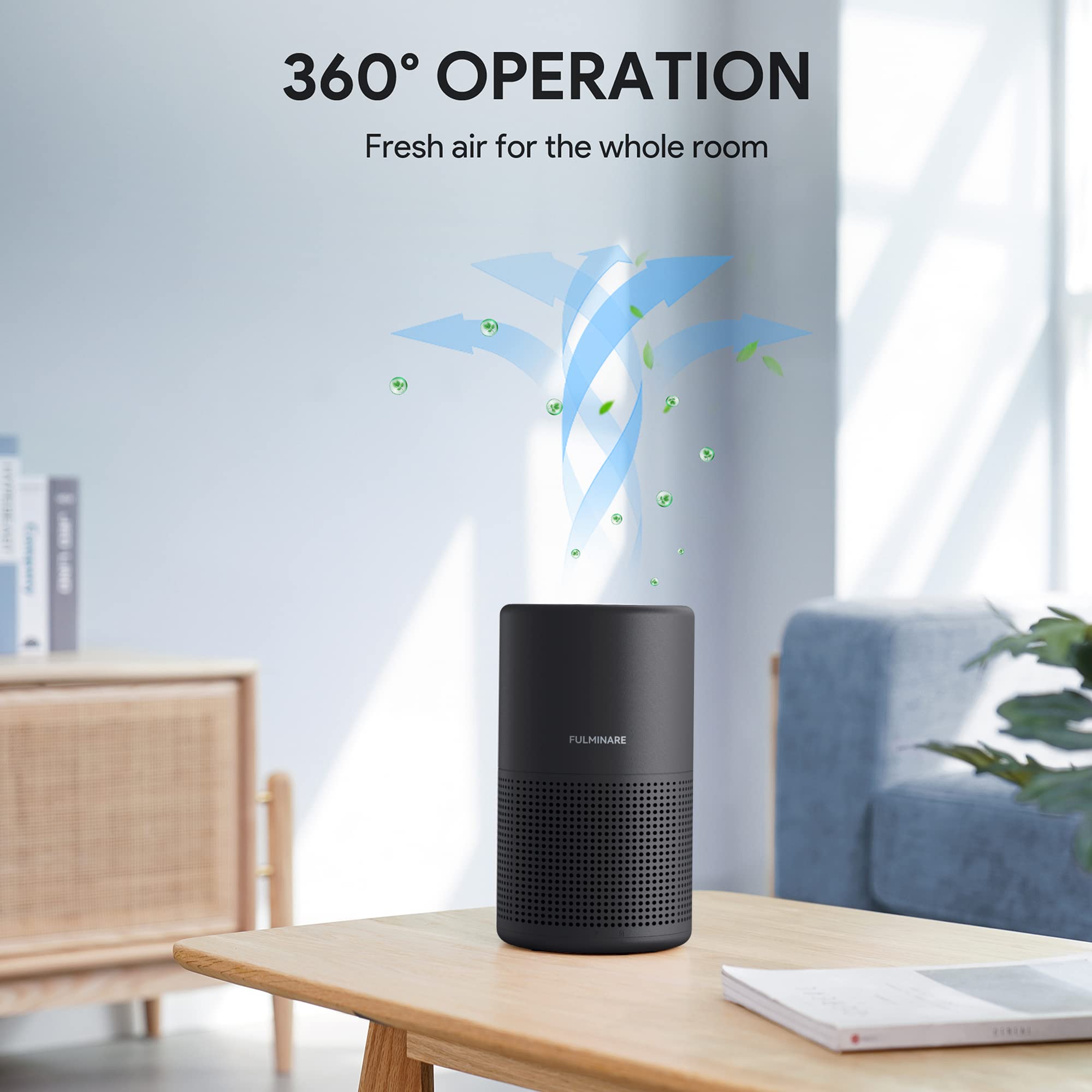 Fulminare compact purifier fits on desks and shelves